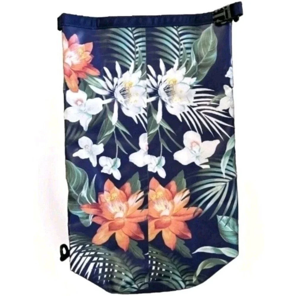 Tommy Bahama 20L Waterproof Dry Bag Dark Floral Beach Kayak Marine Backpack NWT